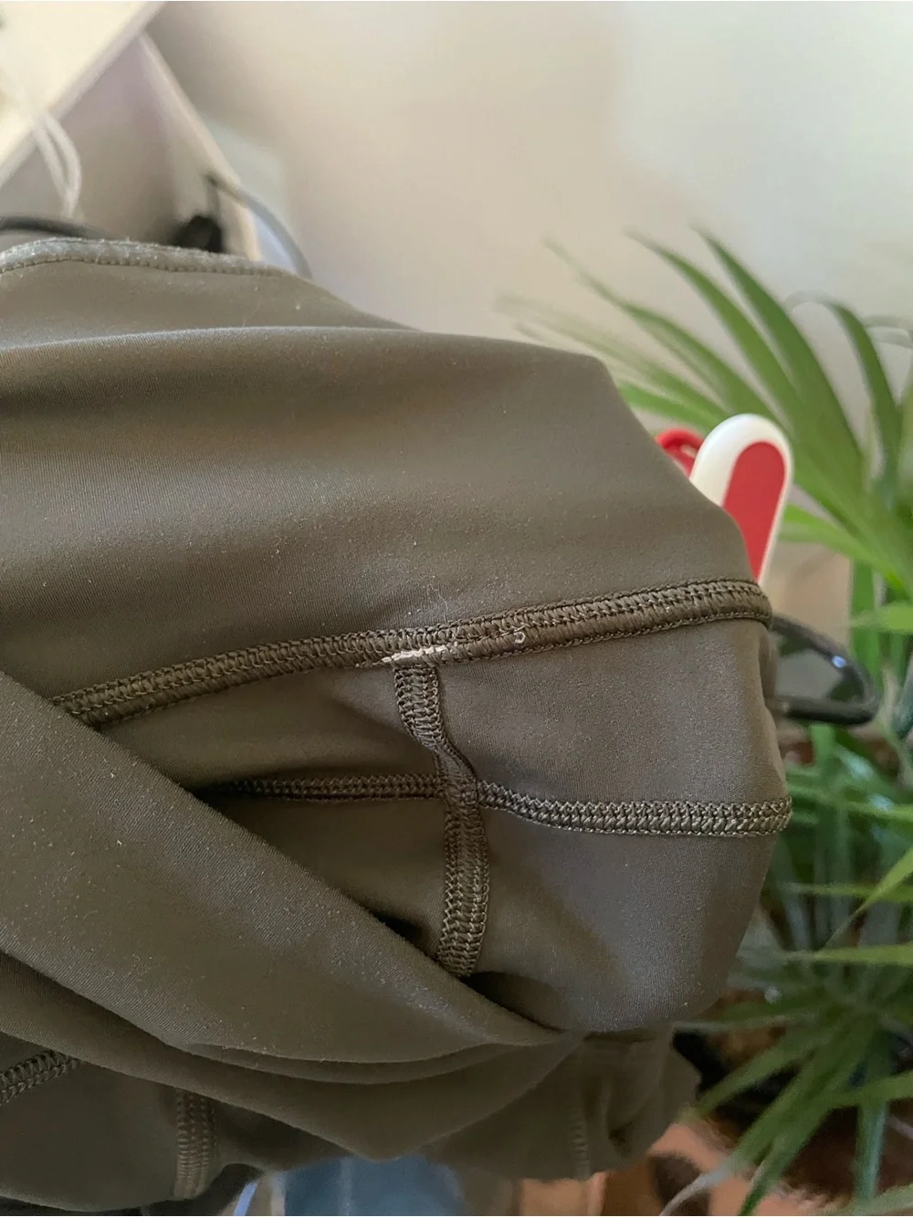 Lululemon Fast & Free Crop II Olive Green